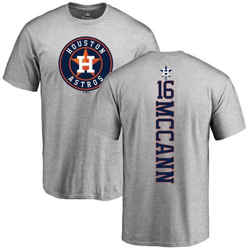 MLB Nike Houston Astros #16 Brian McCann Ash Backer T-Shirt