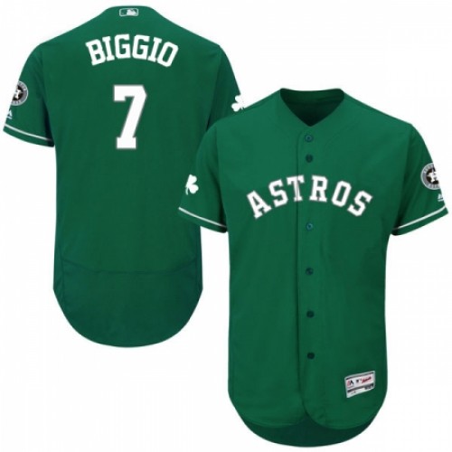 Men's Majestic Houston Astros #7 Craig Biggio Green Celtic Flexbase Authentic Collection MLB Jersey