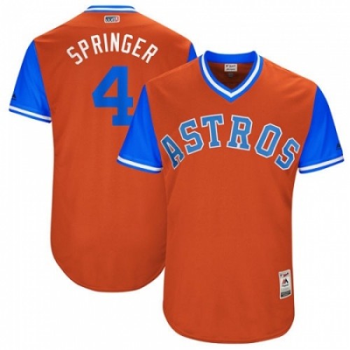 Men's Majestic Houston Astros #4 George Springer 
