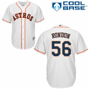 Youth Majestic Houston Astros #56 Hector Rondon Authentic White Home Cool Base MLB Jersey
