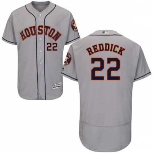 Men's Majestic Houston Astros #22 Josh Reddick Grey Flexbase Authentic Collection MLB Jersey