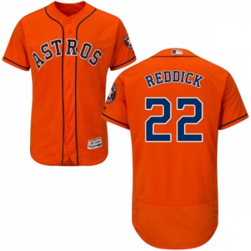 Men's Majestic Houston Astros #22 Josh Reddick Orange Flexbase Authentic Collection MLB Jersey