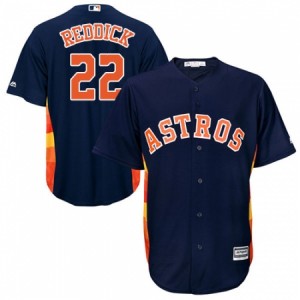 Men's Majestic Houston Astros #22 Josh Reddick Replica Navy Blue Alternate Cool Base MLB Jersey