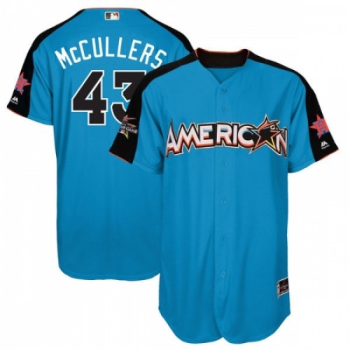 Men's Majestic Houston Astros #43 Lance McCullers Authentic Blue American League 2017 MLB All-Star MLB Jersey