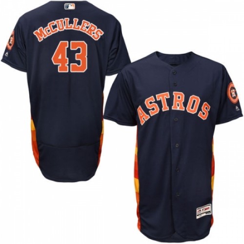 Men's Majestic Houston Astros #43 Lance McCullers Navy Blue Alternate Flex Base Authentic Collection MLB Jersey