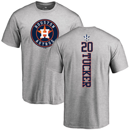 MLB Nike Houston Astros #20 Preston Tucker Ash Backer T-Shirt